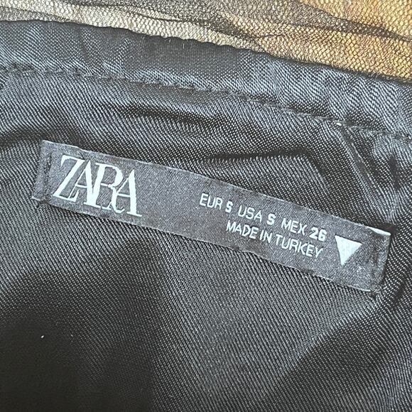 Zara Corset Boning Cropped Draped Tule Strapless Party Club Mini Top Lingerie - Picture 4 of 6